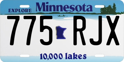 MN license plate 775RJX