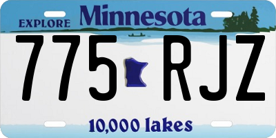 MN license plate 775RJZ