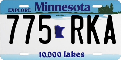 MN license plate 775RKA