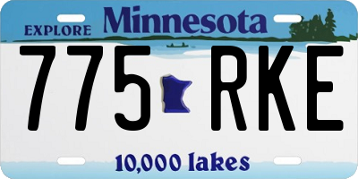 MN license plate 775RKE