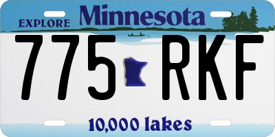 MN license plate 775RKF