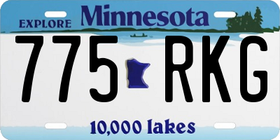MN license plate 775RKG