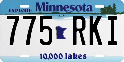 MN license plate 775RKI