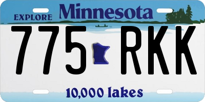 MN license plate 775RKK