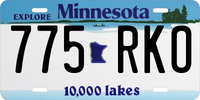 MN license plate 775RKO