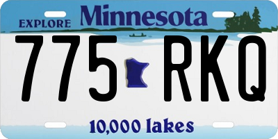 MN license plate 775RKQ