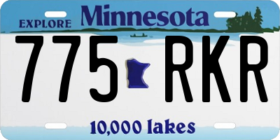 MN license plate 775RKR