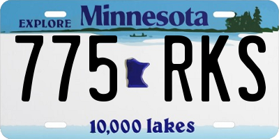 MN license plate 775RKS
