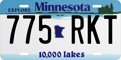 MN license plate 775RKT