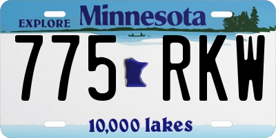 MN license plate 775RKW