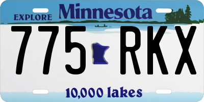 MN license plate 775RKX