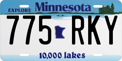 MN license plate 775RKY