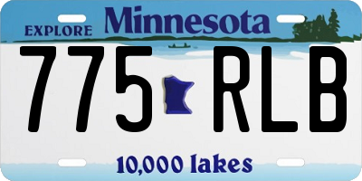 MN license plate 775RLB