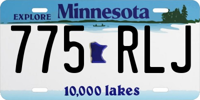 MN license plate 775RLJ