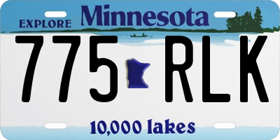 MN license plate 775RLK