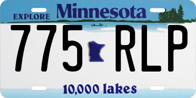 MN license plate 775RLP