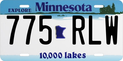 MN license plate 775RLW