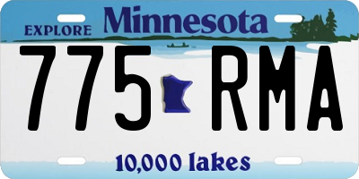 MN license plate 775RMA