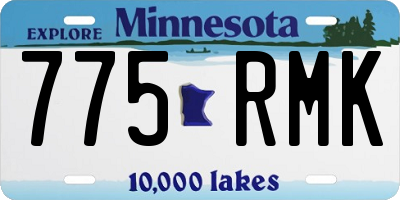 MN license plate 775RMK