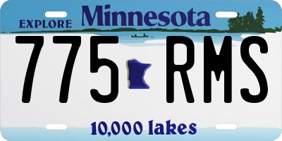 MN license plate 775RMS
