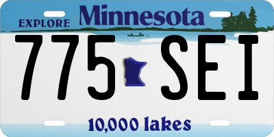 MN license plate 775SEI