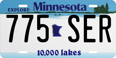MN license plate 775SER
