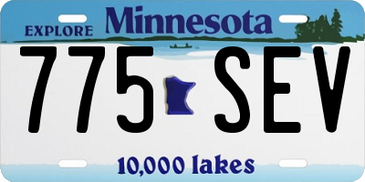 MN license plate 775SEV