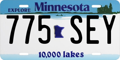 MN license plate 775SEY