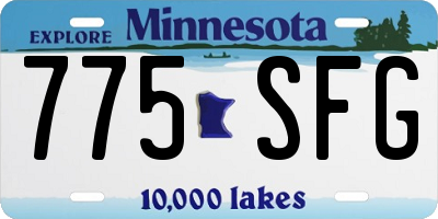 MN license plate 775SFG