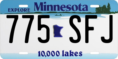 MN license plate 775SFJ