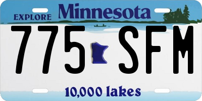 MN license plate 775SFM