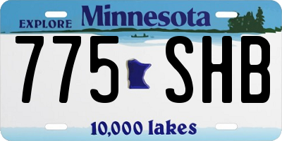 MN license plate 775SHB
