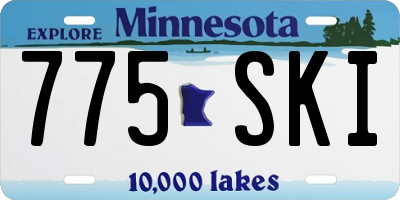 MN license plate 775SKI