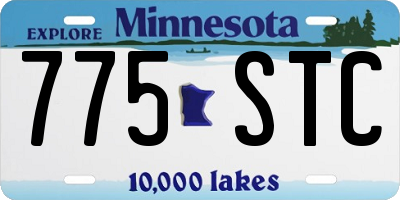 MN license plate 775STC