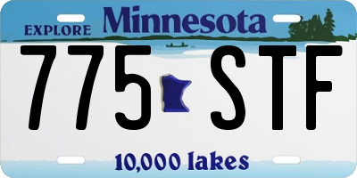 MN license plate 775STF