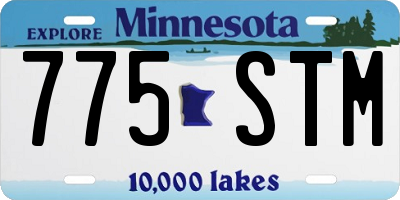 MN license plate 775STM