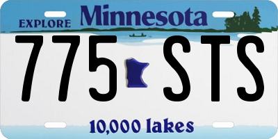 MN license plate 775STS