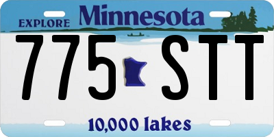 MN license plate 775STT
