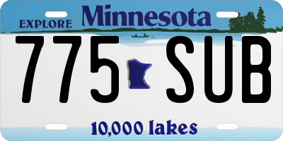 MN license plate 775SUB