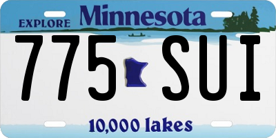 MN license plate 775SUI