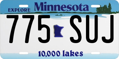 MN license plate 775SUJ