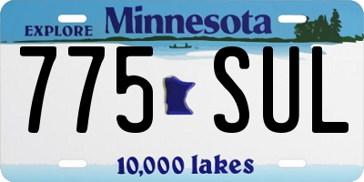 MN license plate 775SUL