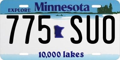 MN license plate 775SUO