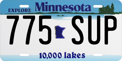 MN license plate 775SUP