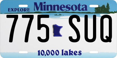 MN license plate 775SUQ
