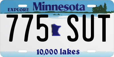MN license plate 775SUT