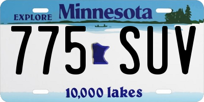 MN license plate 775SUV