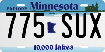 MN license plate 775SUX