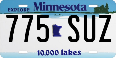 MN license plate 775SUZ