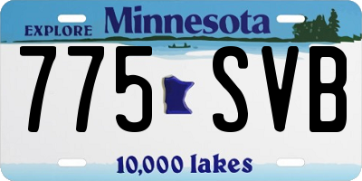 MN license plate 775SVB
